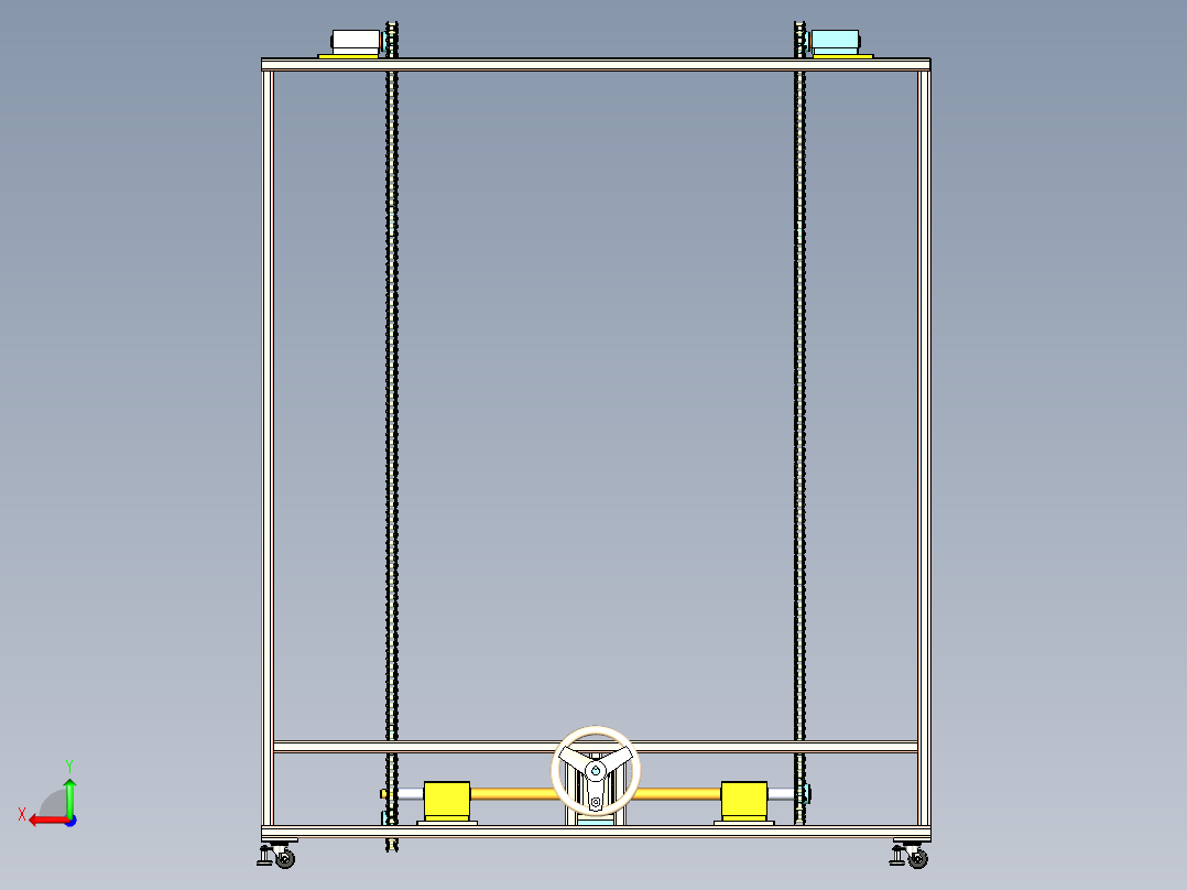 大型起重机后视图