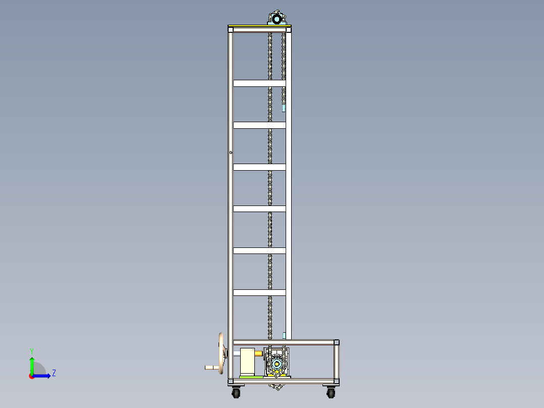 大型起重机左视图
