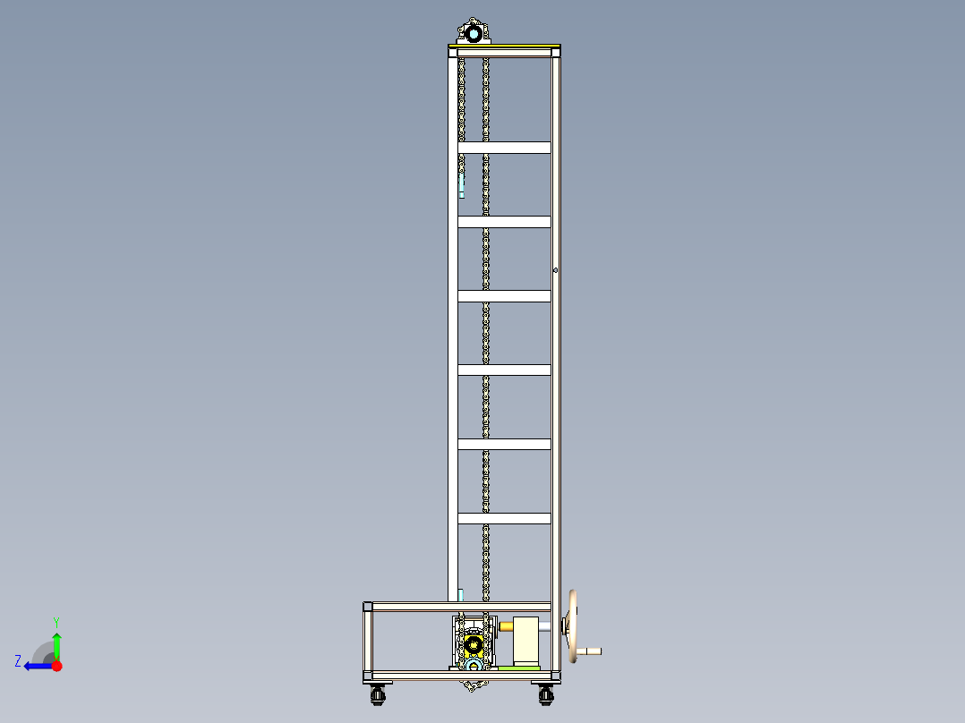 大型起重机右视图
