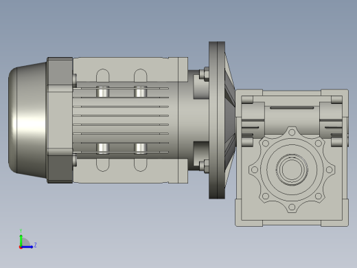 ANMRV030-090型蜗轮蜗杆减速机NMRV06310SS190B5B3YE2-11-4PBMG2左视缩略图