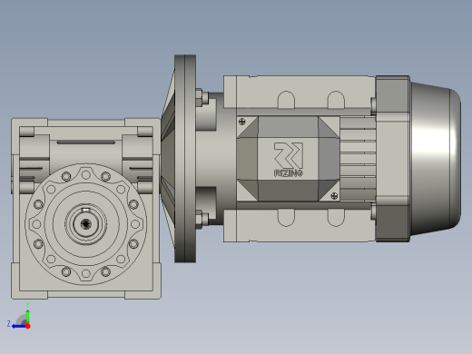 ANMRV030-090型蜗轮蜗杆减速机NMRV06310SS190B5B3YE2-11-4PBMG2右视缩略图