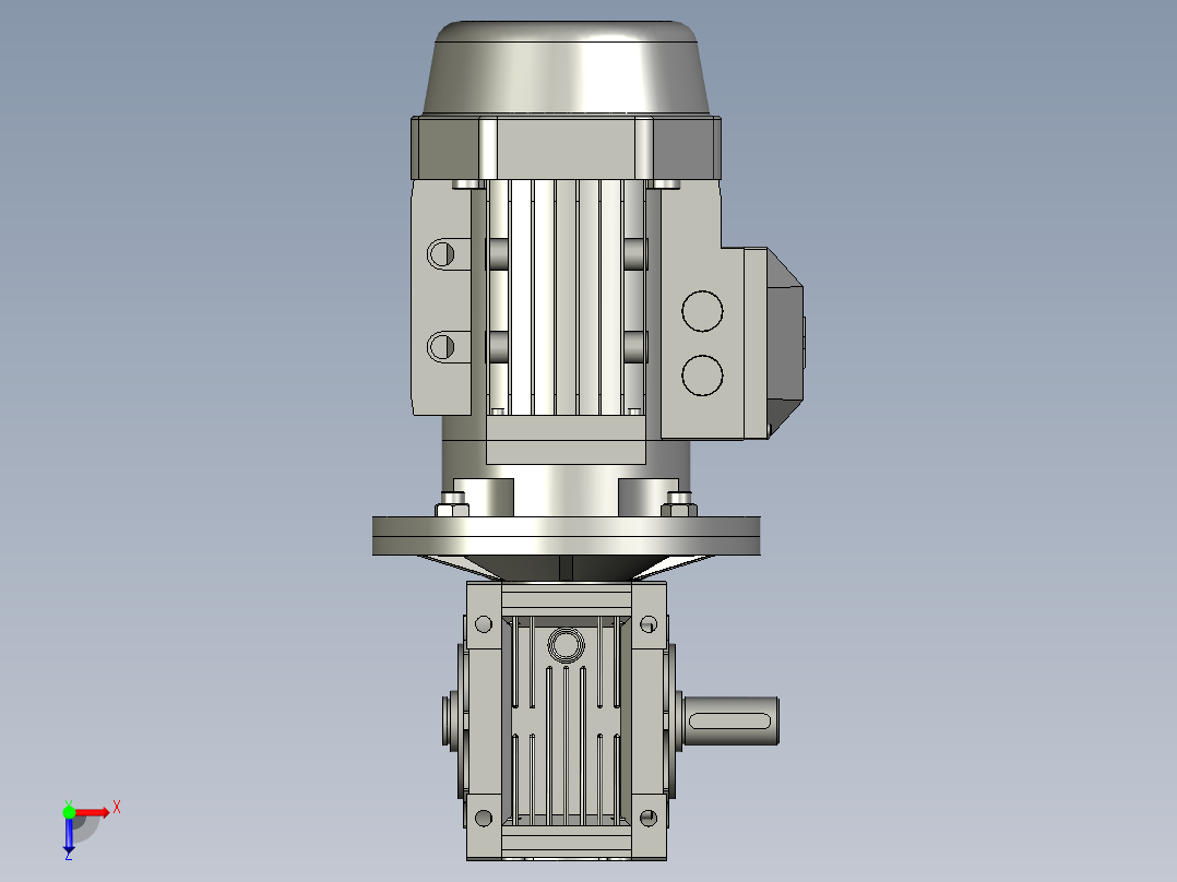 ANMRV030-090型蜗轮蜗杆减速机NMRV06310SS190B5B3YE2-11-4PBMG2俯视图