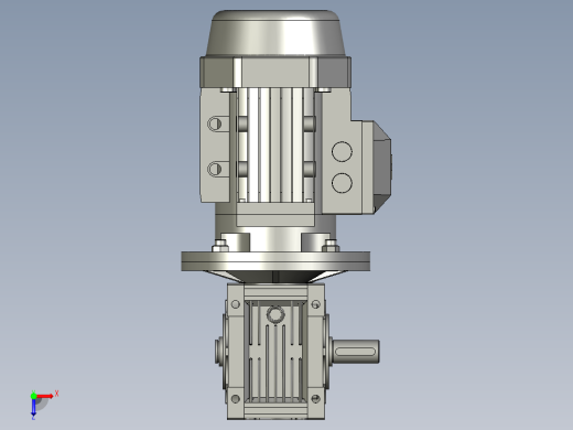 ANMRV030-090型蜗轮蜗杆减速机NMRV06310SS190B5B3YE2-11-4PBMG2俯视缩略图