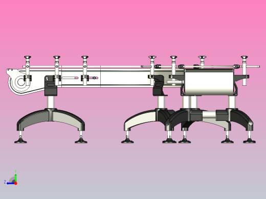 90°直角转弯平皮带输送线右视缩略图