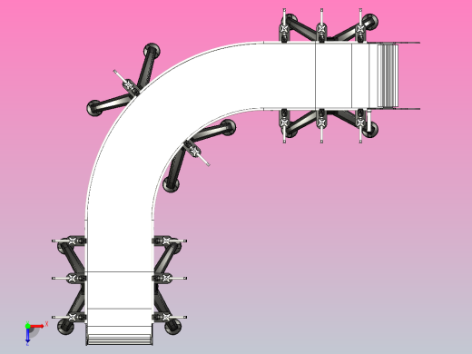90°直角转弯平皮带输送线俯视缩略图