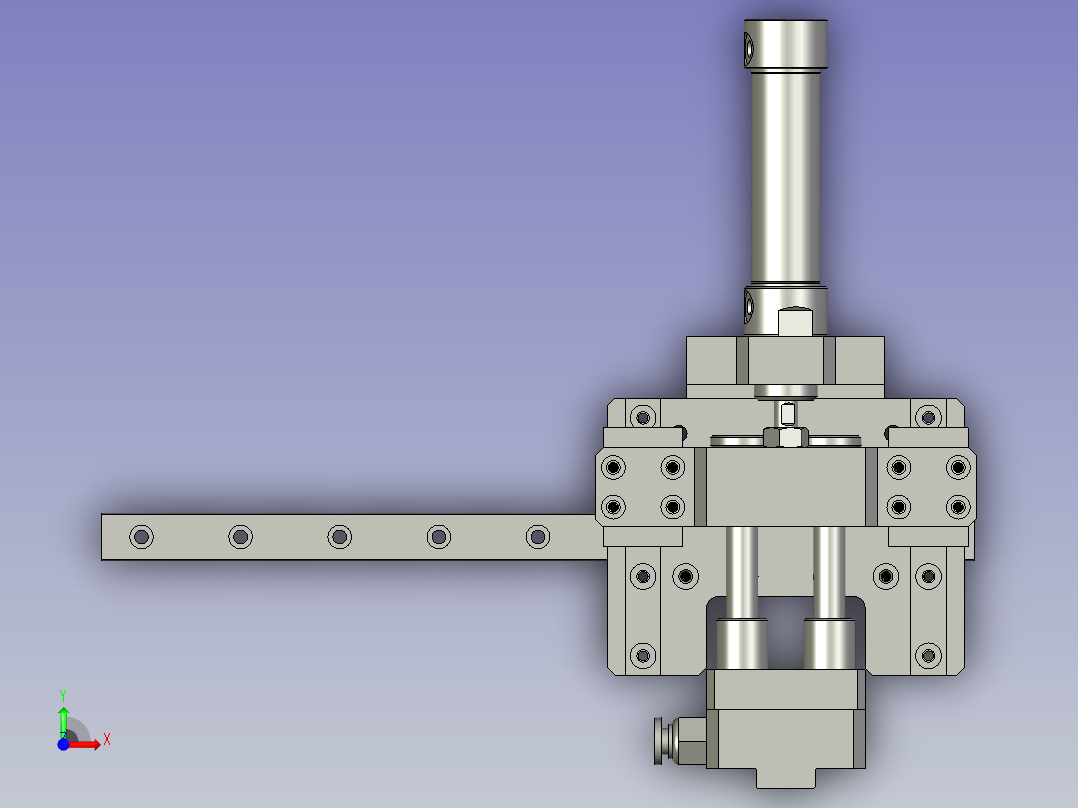 贴上表面移动部分前视图