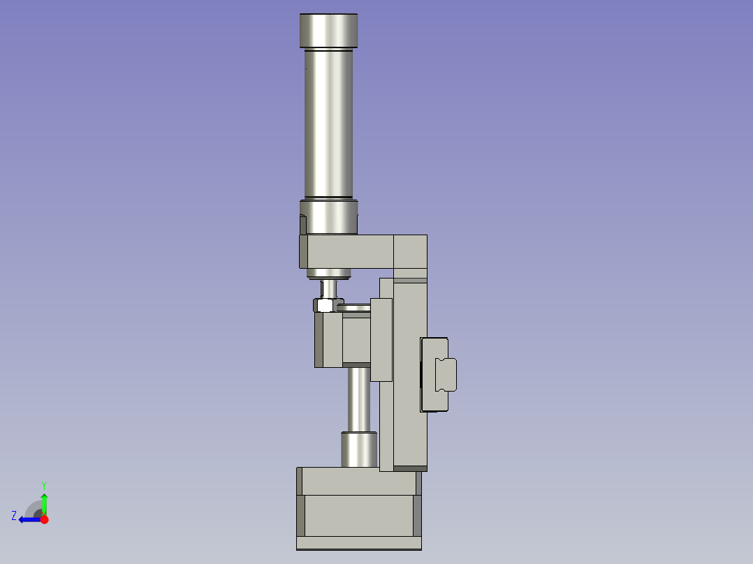 贴上表面移动部分右视图