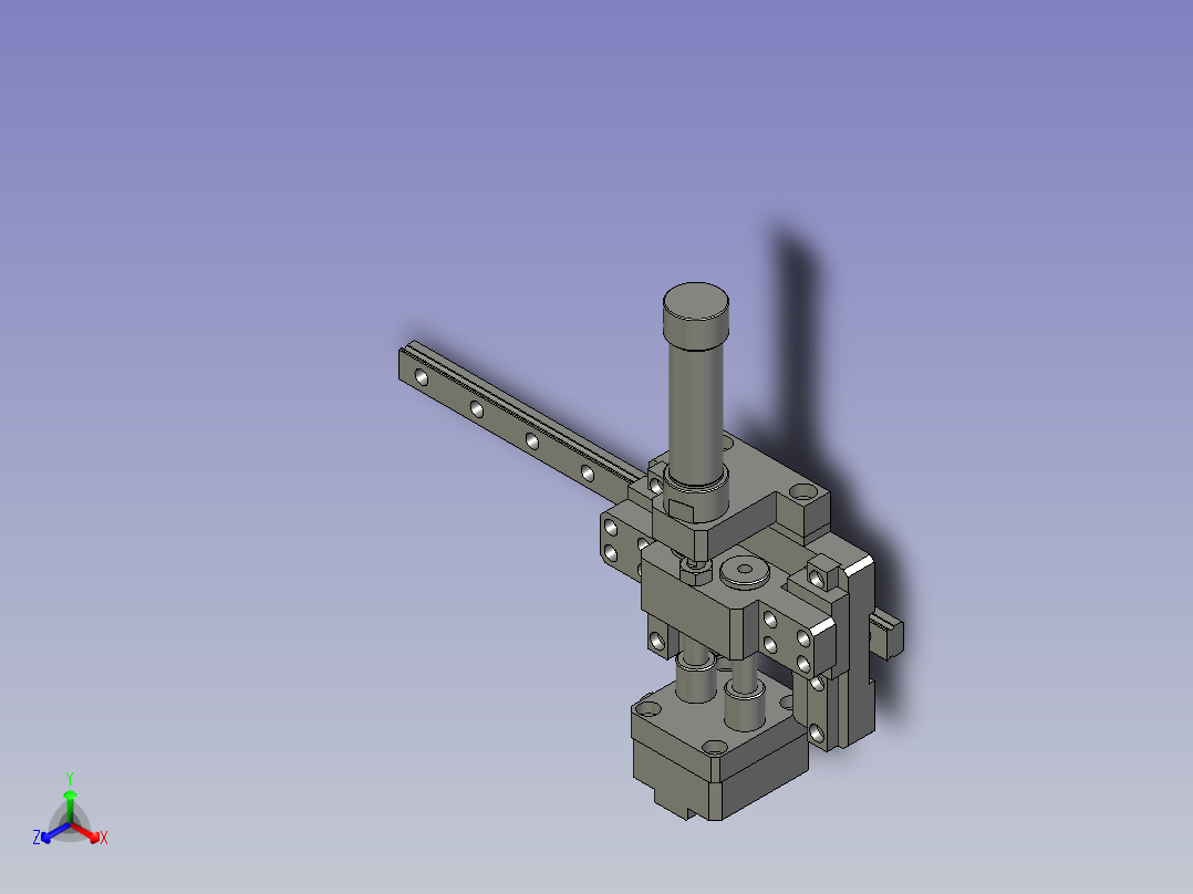 贴上表面移动部分正等轴测图