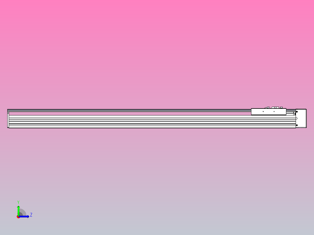 日规模组半封闭丝杆TPA-HNR-120D-1610C-L850-MR-C-P40-N3左视图