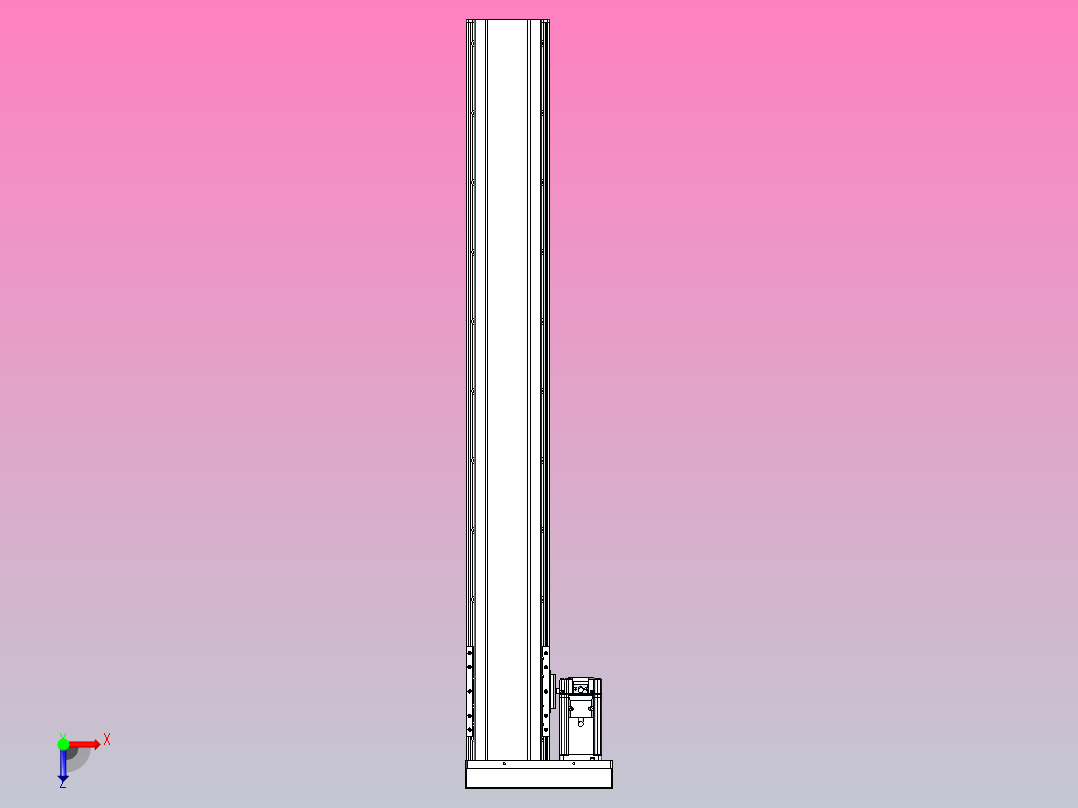 日规模组半封闭丝杆TPA-HNR-120D-1610C-L850-MR-C-P40-N3俯视图