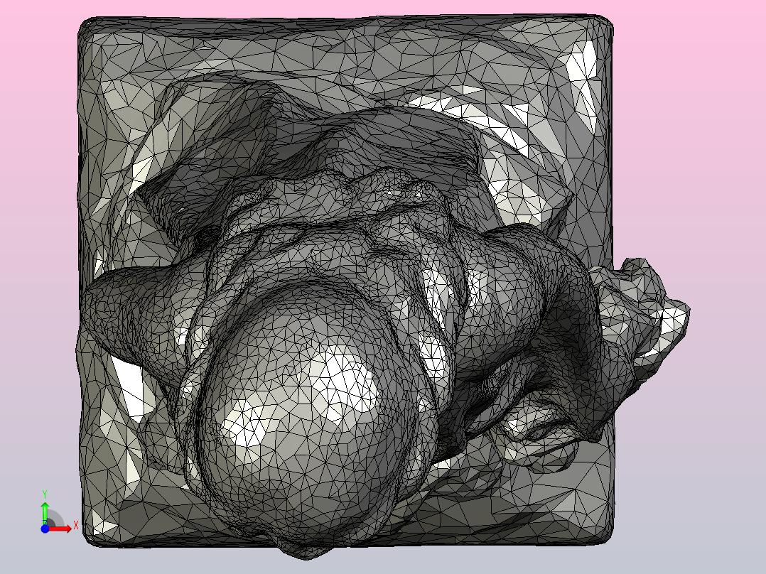 一个女人的雕塑前视图