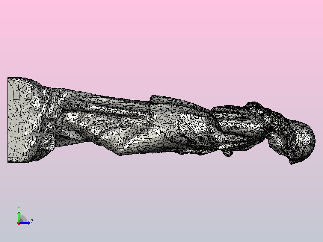 一个女人的雕塑左视图