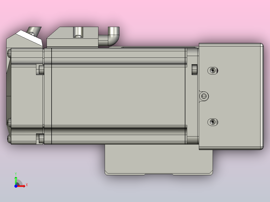 皮带直线轴半封闭可选导轨TPA-HNB-65S-90-L100-MR-C-P10-N3前视图