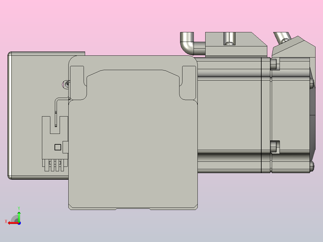 皮带直线轴半封闭可选导轨TPA-HNB-65S-90-L100-MR-C-P10-N3后视图