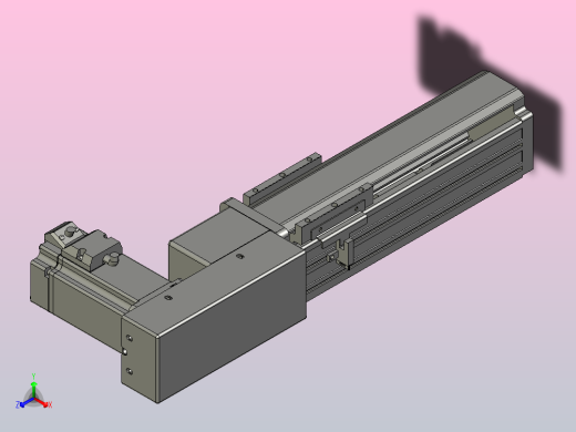 皮带直线轴半封闭可选导轨TPA-HNB-65S-90-L100-MR-C-P10-N3正等轴测缩略图