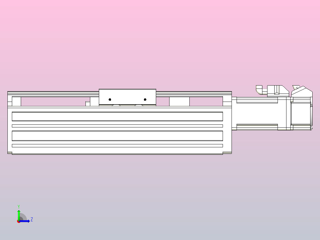 日规模组半封闭丝杆TPA-HNR-65S-1610C-L50-M-Y-P20-N3左视图