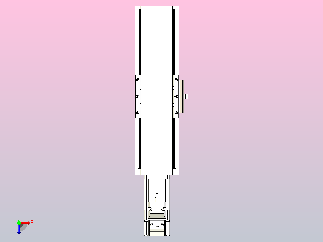 日规模组半封闭丝杆TPA-HNR-65S-1610C-L50-M-Y-P20-N3俯视图