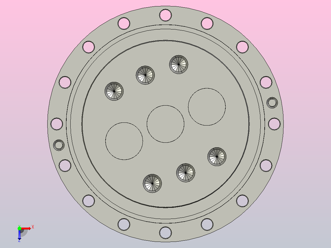 RV减速器常规产品外形图ZD-190BX-   -REA2-Z-B-19KEY-7090M6-3101俯视图