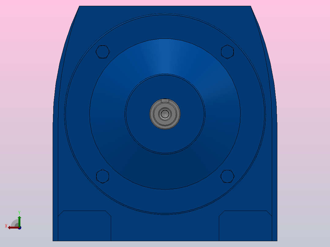 RS47底脚轴伸式安装斜齿轮减速机RS47-4.85-M1后视图