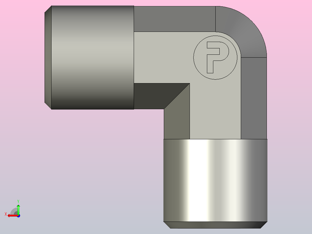 EO管接头弯头W06S71X.igs后视图