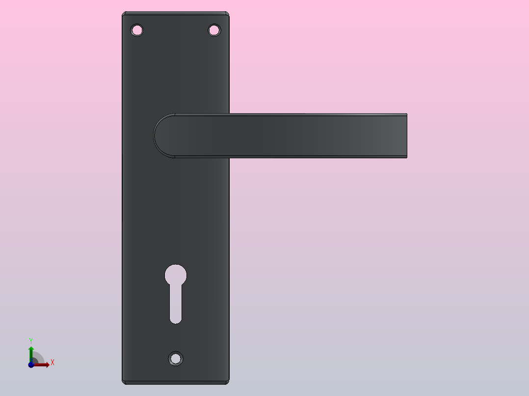 门把手，拉手主视图