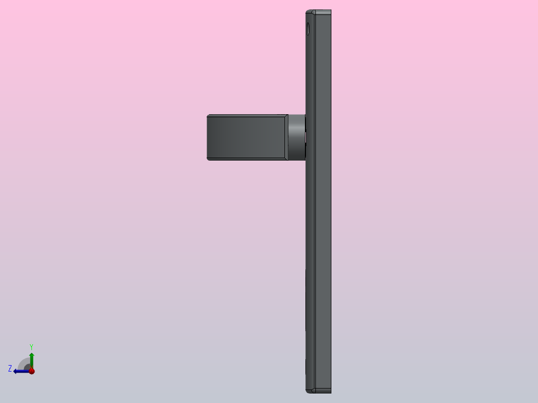 门把手，拉手右视图