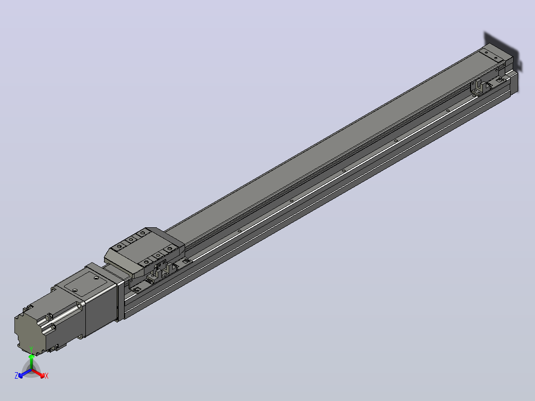 滚珠丝杠直线轴内置导轨TPA-GCR-65-1610C-L600-M-M40-N3主视图