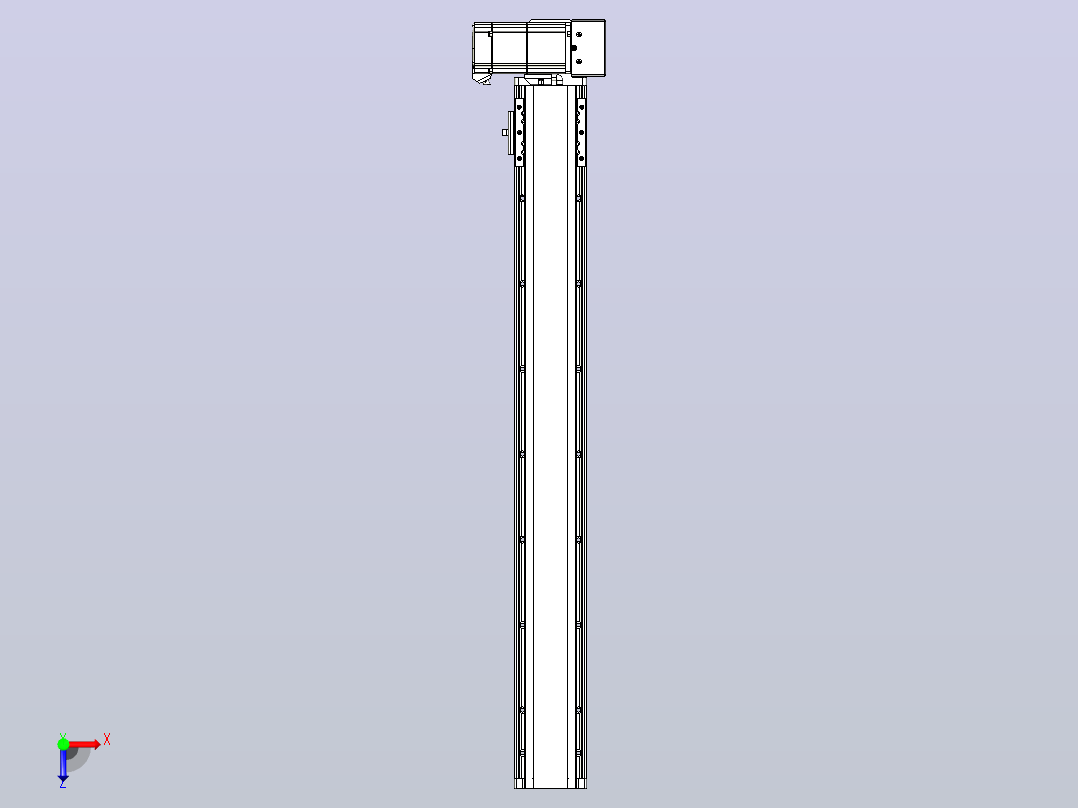 皮带直线轴半封闭可选导轨TPA-HNB-85D-90-L650-LU-C-P20-N3俯视图