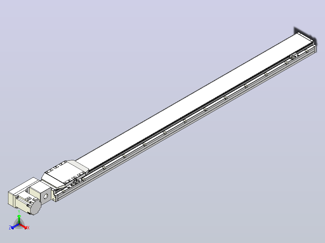 机器人皮带驱动直线轴TPA-GCB-150-P80-L1600-QL-M75-N3主视图