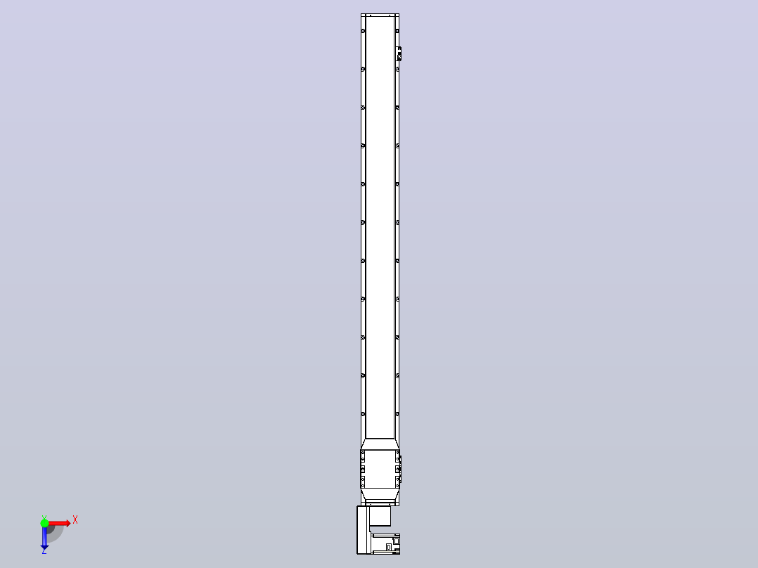 机器人皮带驱动直线轴TPA-GCB-150-P80-L1600-QL-M75-N3俯视图