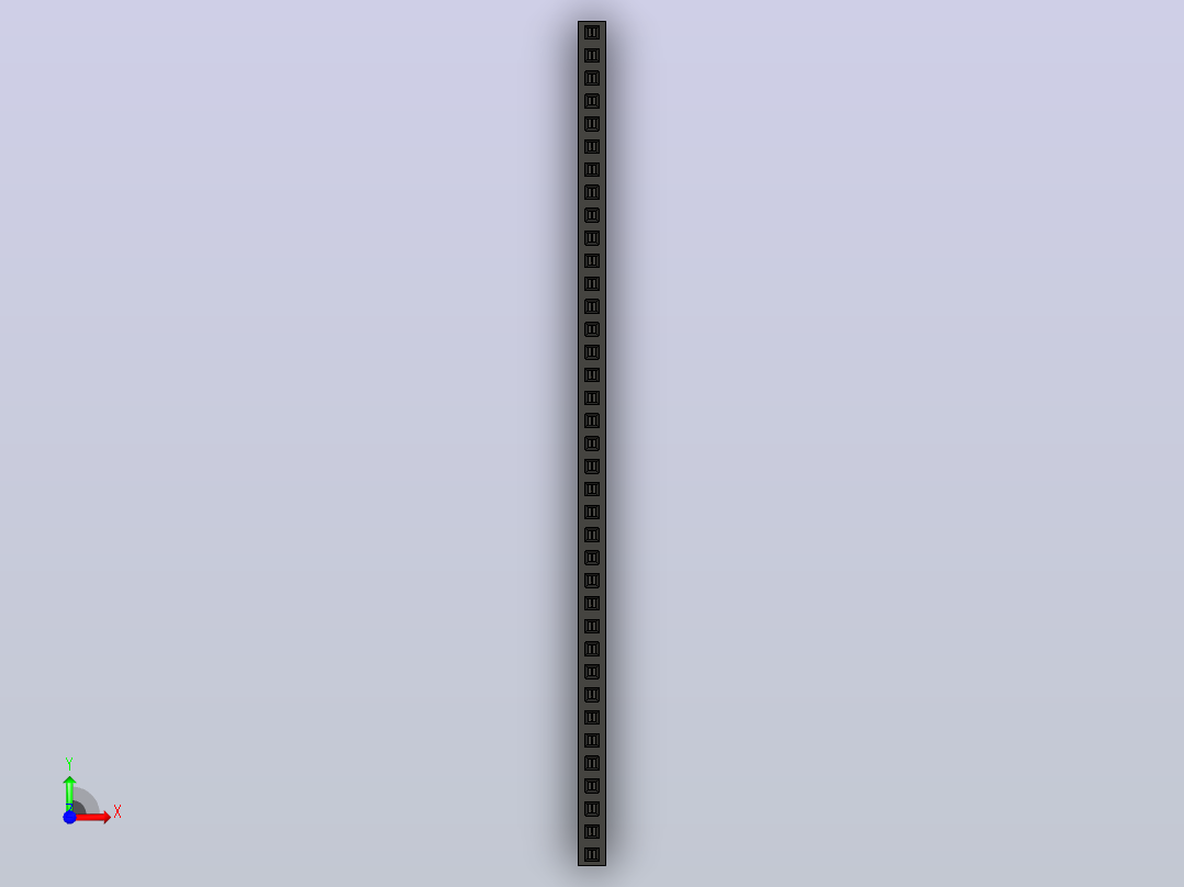 母针头Female_Header_1x37_P2.0_H4.3_straight.step前视图