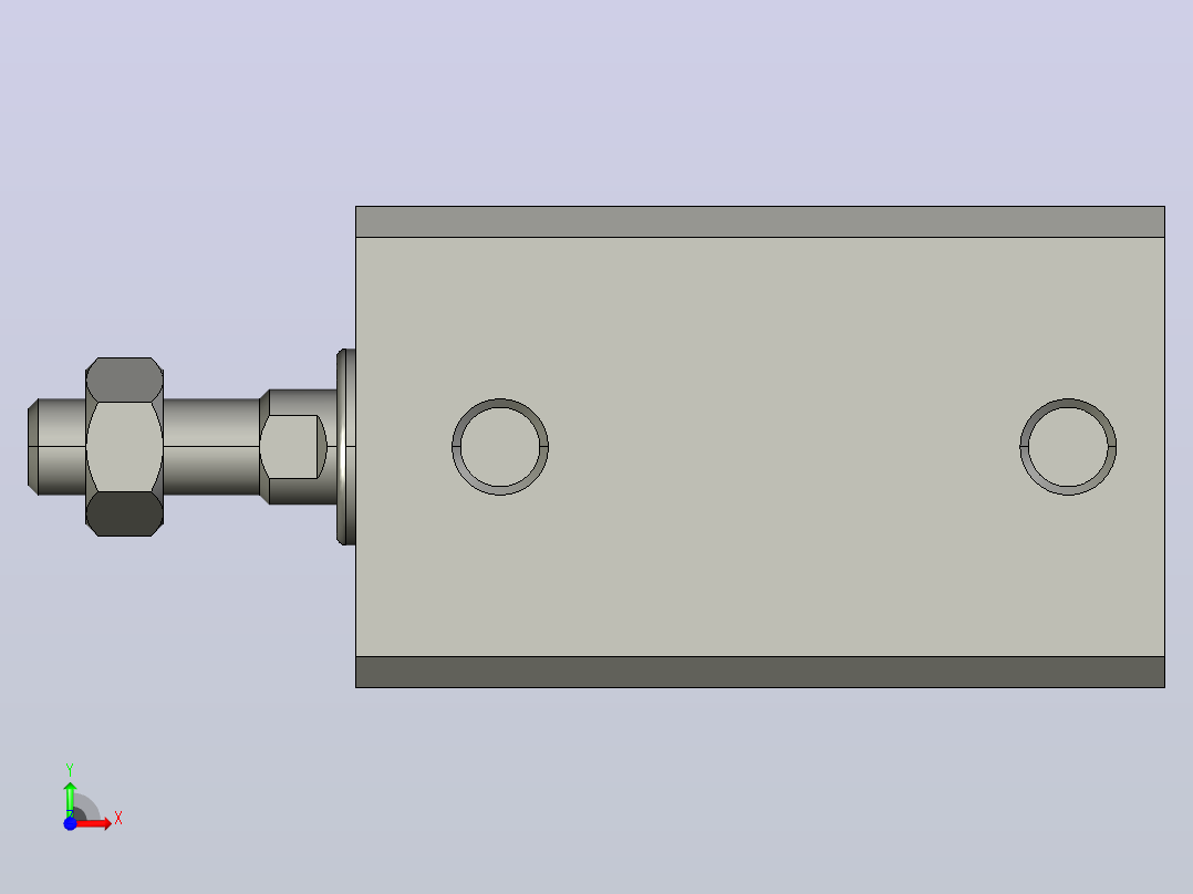 气缸SDA12x25B前视图