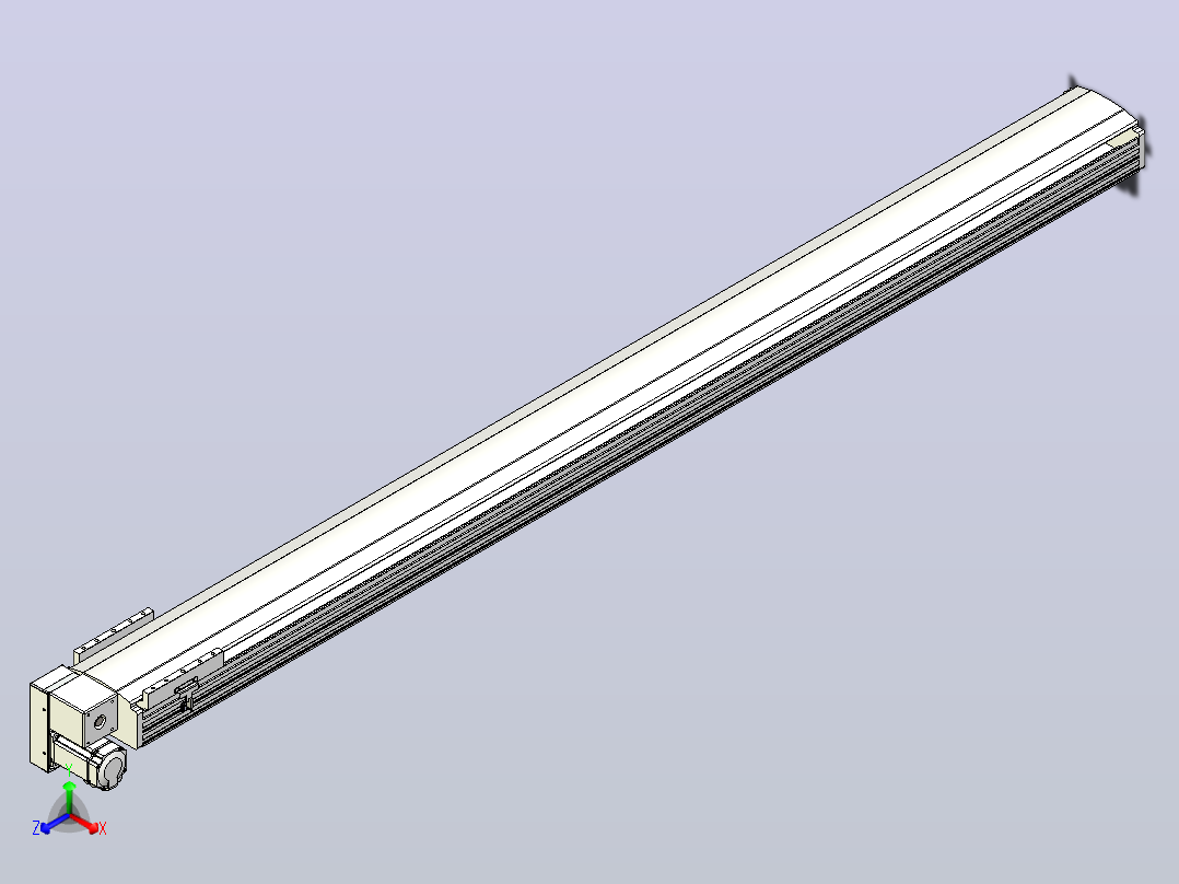 皮带直线轴半封闭可选导轨TPA-HNB-202D-140-L2350-LP-Y-P75-N3主视图