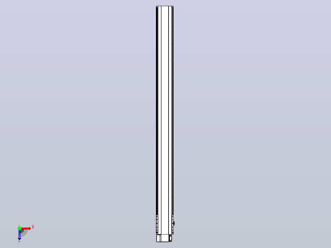 皮带直线轴半封闭可选导轨TPA-HNB-202D-140-L2350-LP-Y-P75-N3俯视图