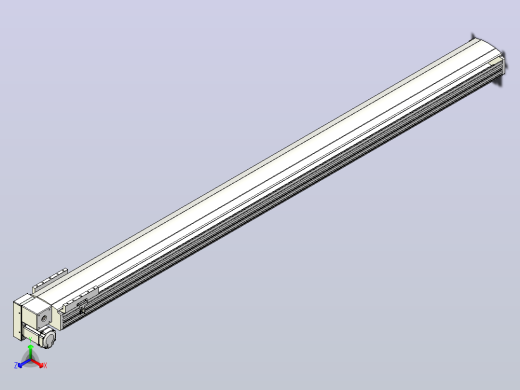 皮带直线轴半封闭可选导轨TPA-HNB-202D-140-L2350-LP-Y-P75-N3正等轴测缩略图