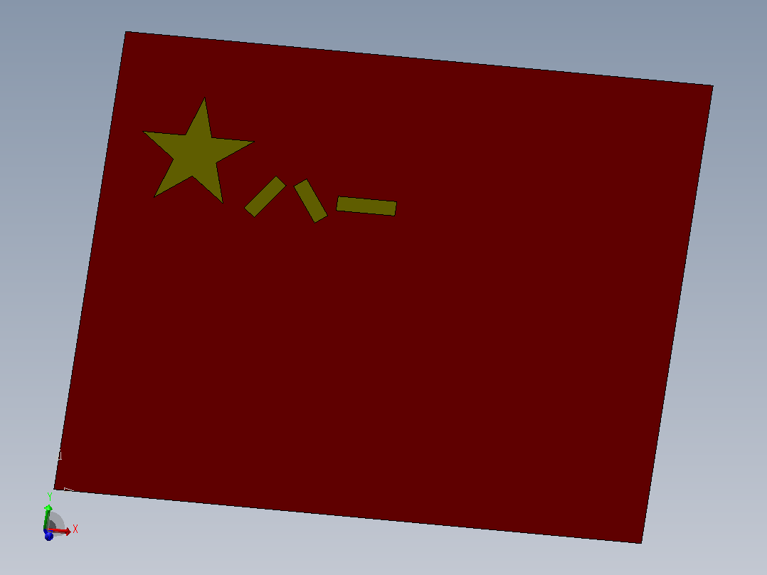 中国人民解放军军旗主视图