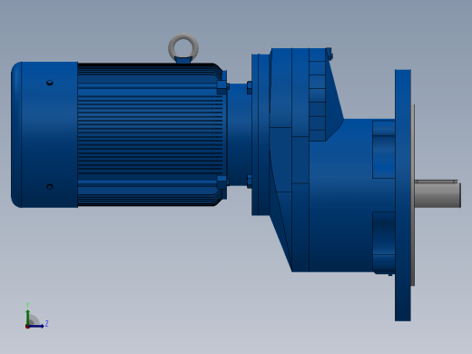 RXF67法兰轴伸式安装斜齿轮减速机RX67-Y0.37-4P-71-M1-0°-Φ250左视缩略图