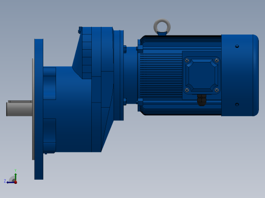 RXF67法兰轴伸式安装斜齿轮减速机RX67-Y0.37-4P-71-M1-0°-Φ250右视缩略图