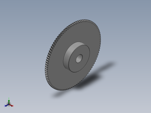 凸缘型模数0.5直齿轮压力角20°[GSADC-0.5-100-2-dc6-A]主视缩略图
