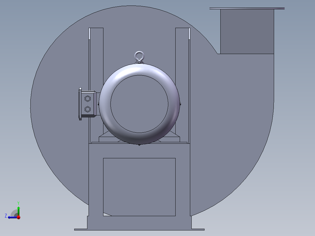 风机9-19 5A 7.5KW右视图