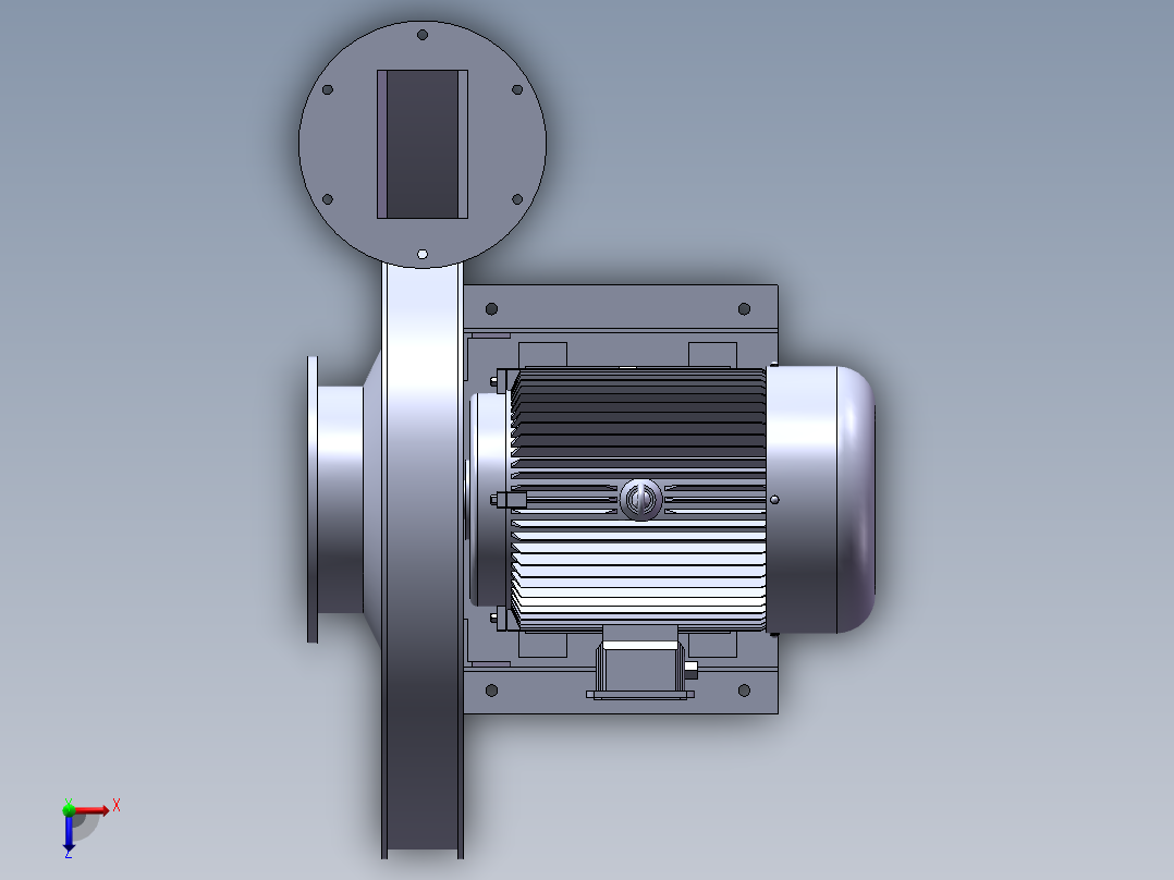 风机9-19 5A 7.5KW俯视图