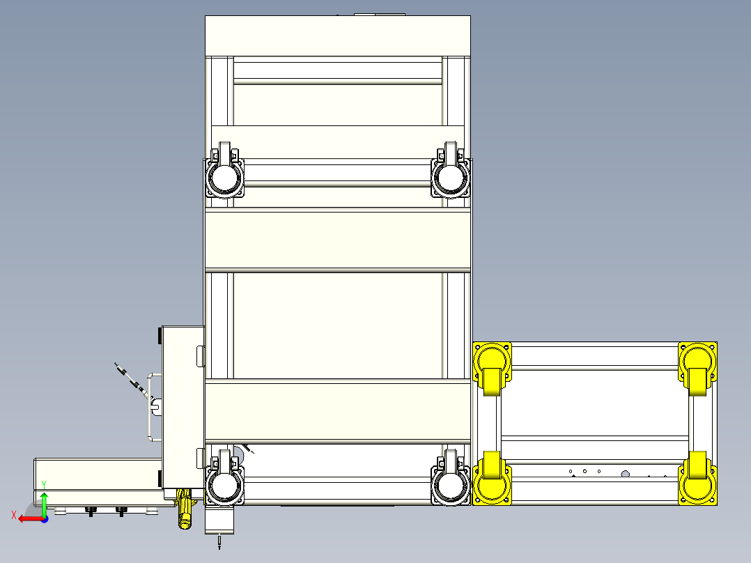 OP20输入轴压扭杆&矫直机后视图