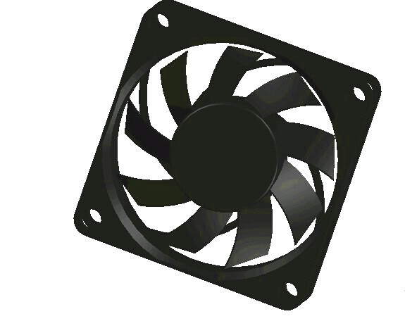 70×70的散热风扇3D模型