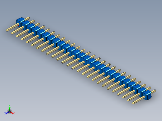 彩色公头100mil（2.54mm）系列-DS1021_blue_1x26p_100mil_Type1_rev1.0