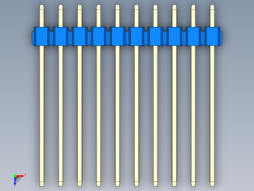 彩色公头100mil（2.54mm）系列-DS1021_blue_2x10p_100mil_Type19_rev1.0俯视缩略图