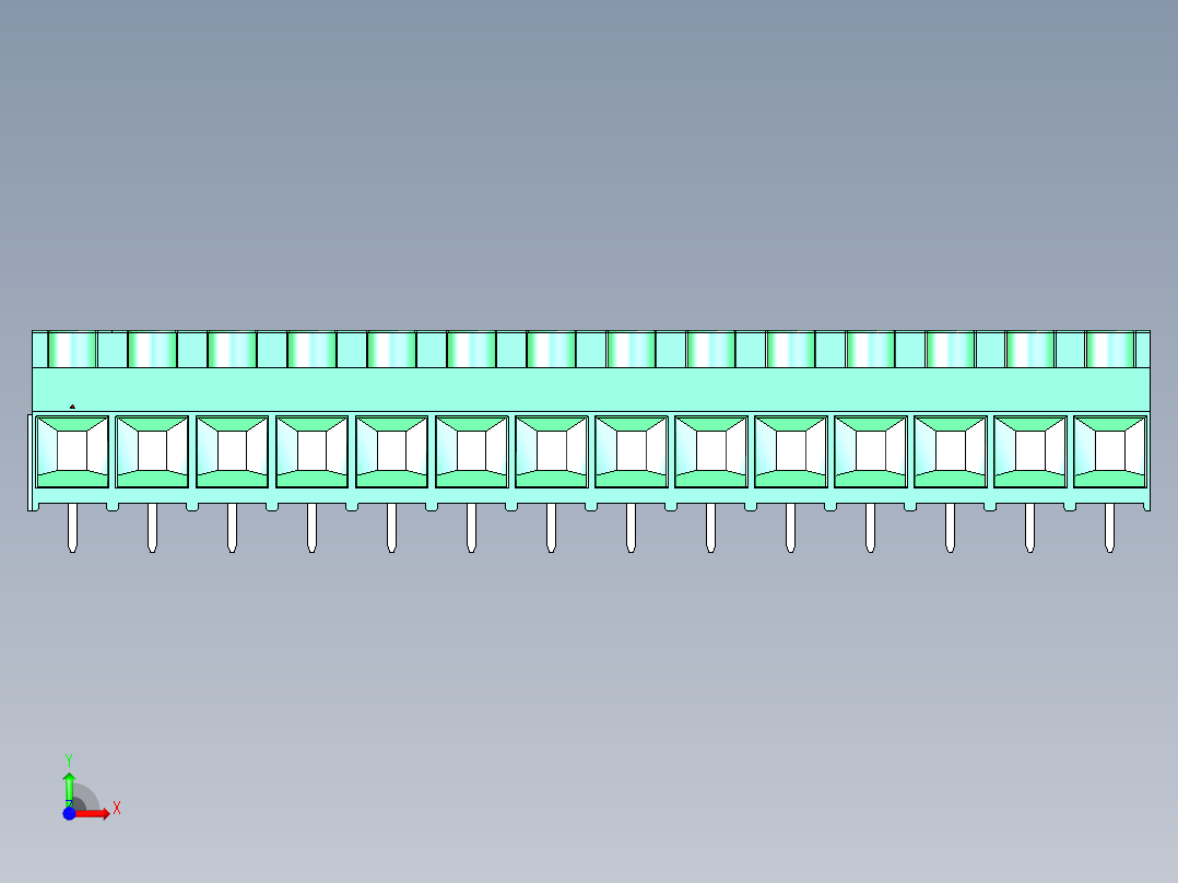 DEGSON DG636 系列 6.357.629.52mm 接线端子-DG636-9.52-14P-14-00AH前视图