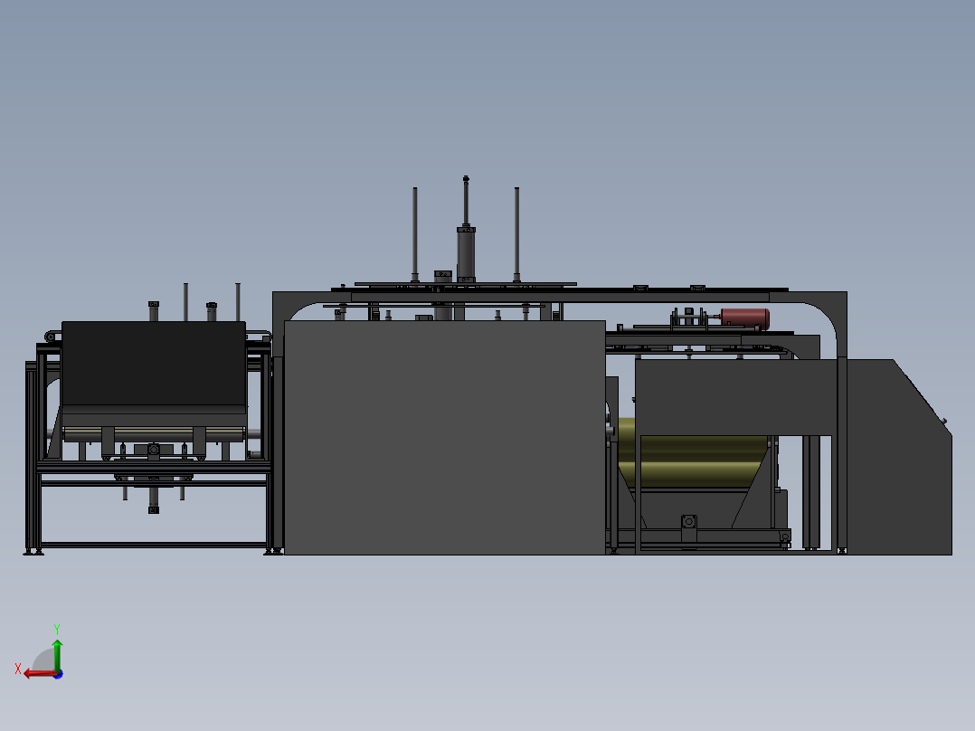 卷状料自动包膜机后视图