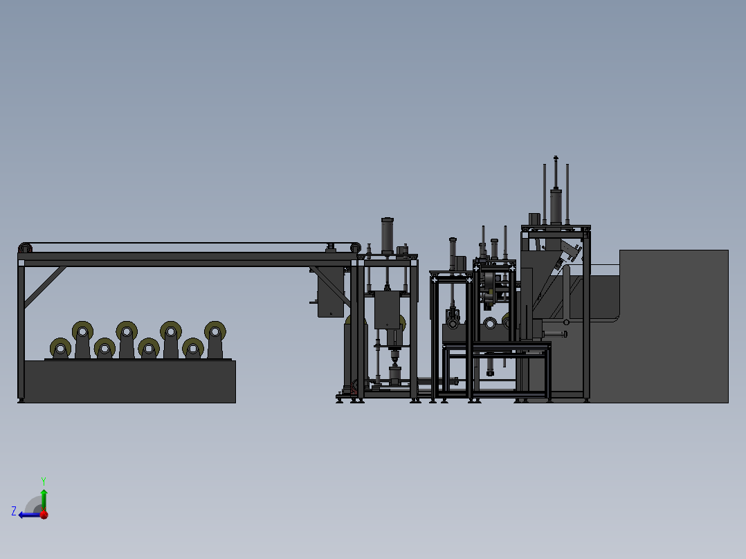 卷状料自动包膜机右视图