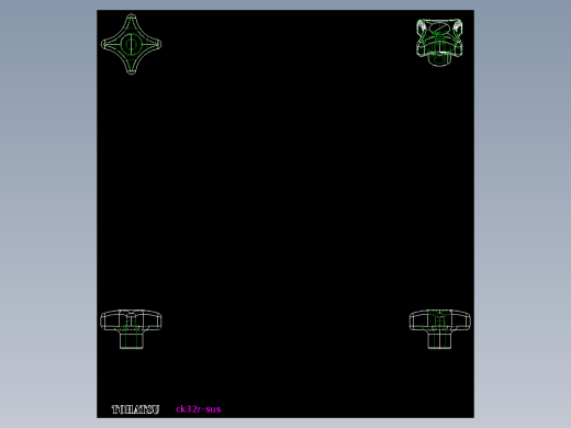星型把手(不銹鋼)CK-SUS-2D多系列多零件图纸模型