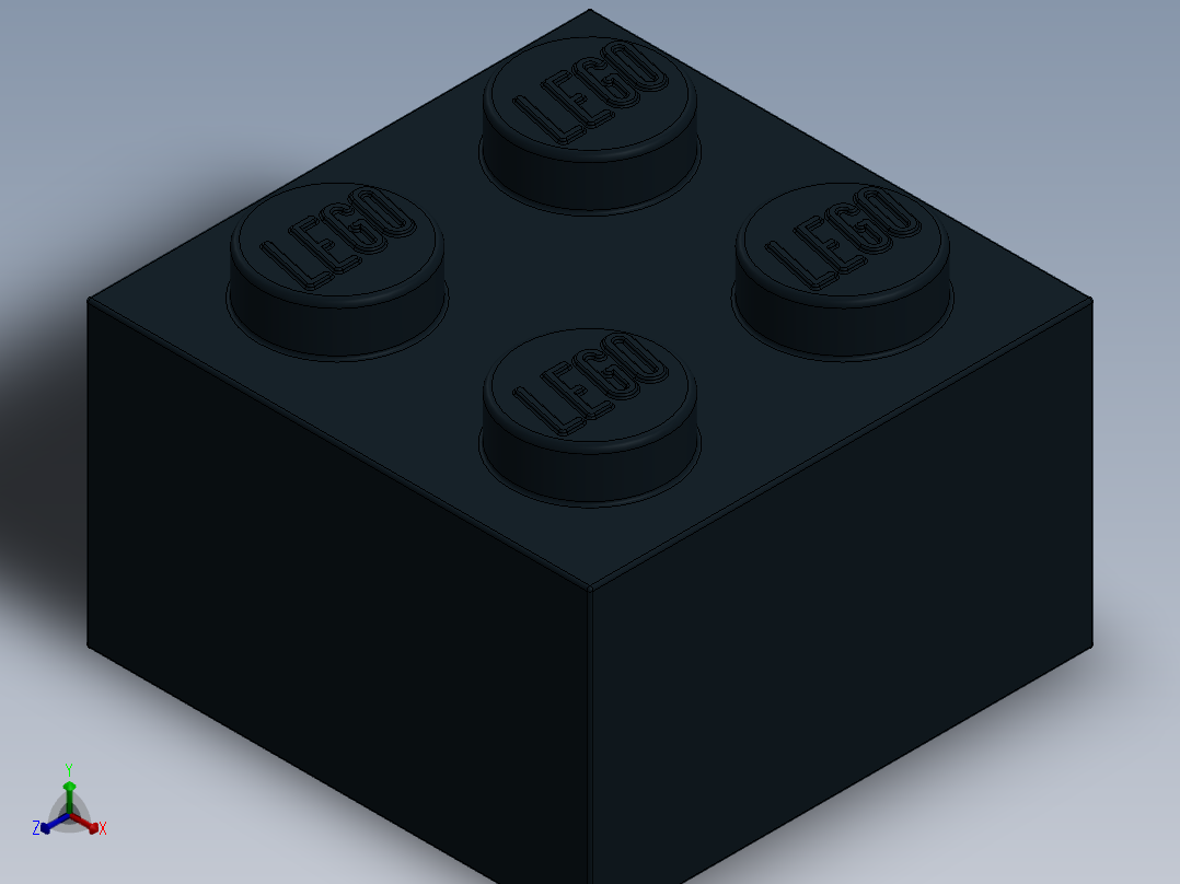 乐高套装 4421基本积木-300326 Black Brick 2 x 2.SLDPRT